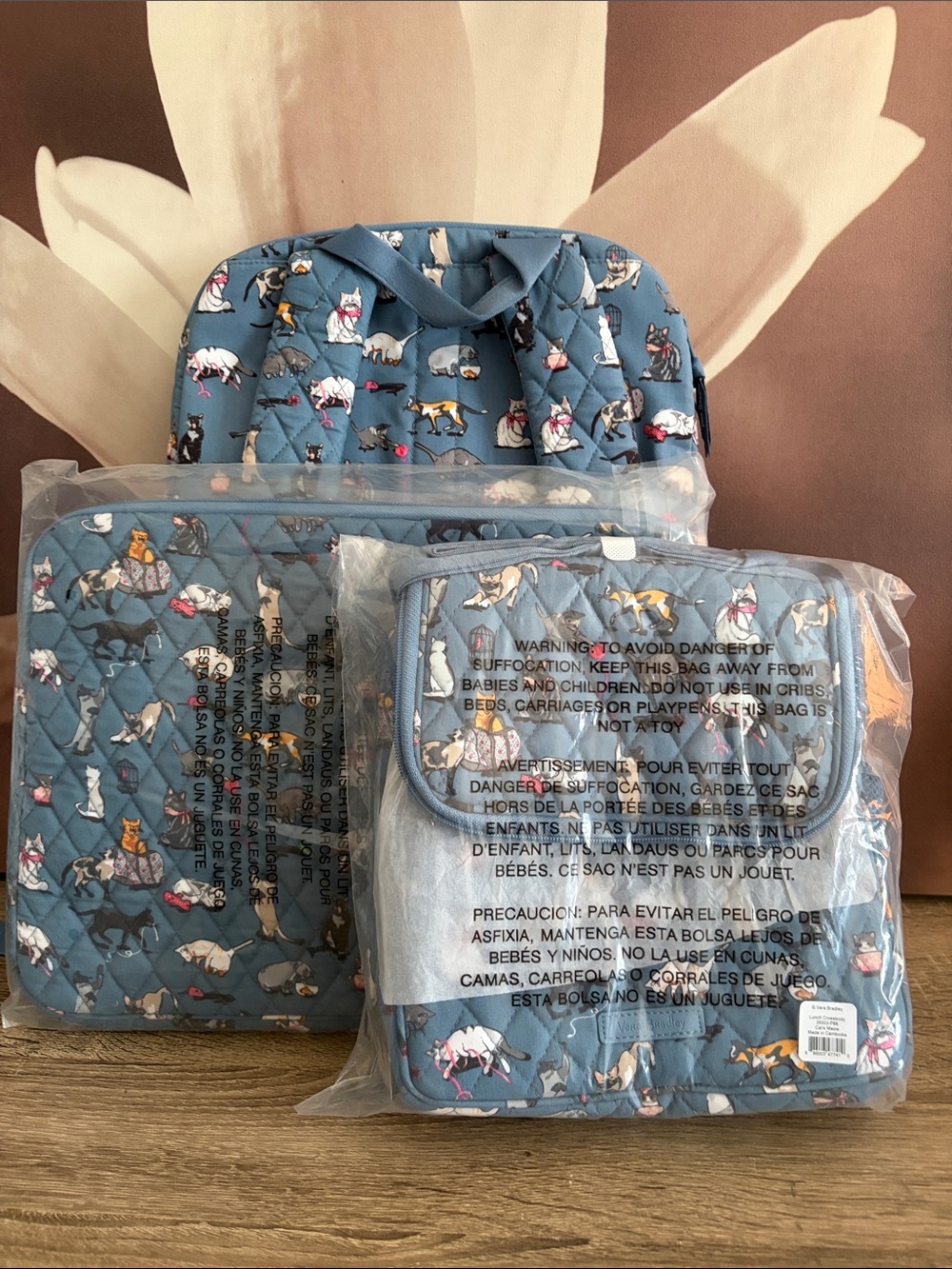 VB Essential Large Backpack SET Cats Meow 😻 NWT